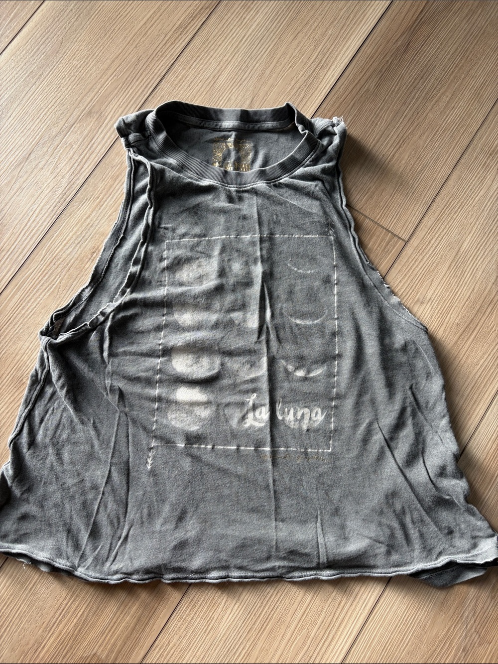 Spiritual Gangster Faded Gray Graphic Muscle Tank